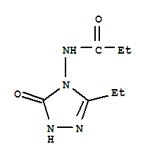 N-(3-乙基-1,5-二氫-5-氧代-4H-1,2,4-噻唑-4-基)-丙酰胺結(jié)構(gòu)式_223795-10-6結(jié)構(gòu)式
