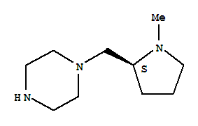 (9ci)-1-[[(2s)-1-甲基-2-吡咯烷]甲基]-哌嗪結(jié)構(gòu)式_224309-72-2結(jié)構(gòu)式