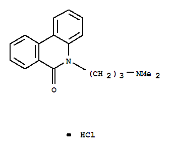 5-[3-(二甲基氨基)丙基]鹽酸鹽 (1:1)6(5H)-鄰二氮雜菲酮結(jié)構(gòu)式_22461-13-8結(jié)構(gòu)式