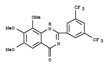 (9ci)-2-[3,5-雙(三氟甲基)苯基]-6,7,8-三甲氧基-4(1H)-喹唑啉酮結(jié)構(gòu)式_228119-09-3結(jié)構(gòu)式