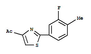 1-[2-(3-氟-4-甲基苯基)-1,3-噻唑-4-基]-1-乙酮結構式_228581-94-0結構式