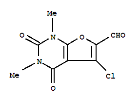 5-氯-1,2,3,4-四氫-1,3-二甲基-2,4-二氧代-呋喃并[2,3-d]嘧啶-6-羧醛結(jié)構(gòu)式_238753-40-7結(jié)構(gòu)式