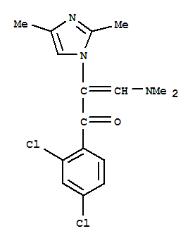 1-(2,4-二氯苯基)-3-(二甲基氨基)-2-(2,4-二甲基-1H-咪唑-1-基)-2-丙烯-1-酮結(jié)構(gòu)式_252954-61-3結(jié)構(gòu)式