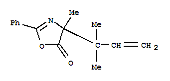 (9ci)-4-(1,1-二甲基-2-丙烯基)-4-甲基-2-苯基-5(4H)-噁唑酮結(jié)構(gòu)式_256343-74-5結(jié)構(gòu)式