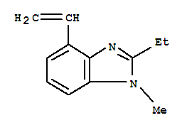 1H-benzimidazole,4-ethenyl-2-ethyl-1-methyl-(9ci)Structure,256927-85-2Structure 1H-benzimidazole,4-ethenyl-2-ethyl-1-methyl-(9ci) Structure,256927-85-2Structure