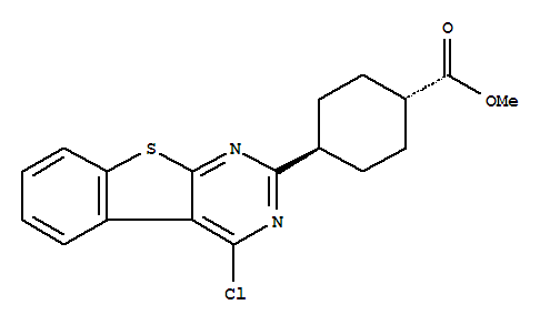 反式-4-(4-氯-[1]苯并噻吩并[2,3-d]-嘧啶-2-基)-環(huán)己烷羧酸甲酯結構式_266321-48-6結構式