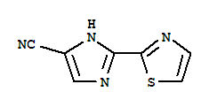 1H-imidazole-4-carbonitrile, 2-(2-thiazolyl)- (9ci)Structure,279250-90-7Structure 1H-imidazole-4-carbonitrile, 2-(2-thiazolyl)- (9ci) Structure,279250-90-7Structure