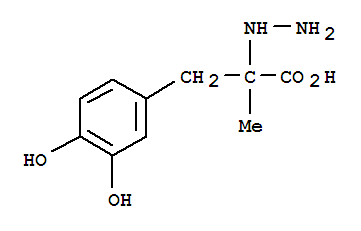 Alpha-hydrazino-alpha-methyl-beta-(3,4-dihydroxyphenyl)propionic acidStructure,302-53-4Structure Alpha-hydrazino-alpha-methyl-beta-(3,4-dihydroxyphenyl)propionic acid Structure,302-53-4Structure