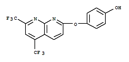 (9CI)-4-[[5,7-雙(三氟甲基)-1,8-萘啶-2-基]氧基]-苯酚結(jié)構(gòu)式_303996-31-8結(jié)構(gòu)式