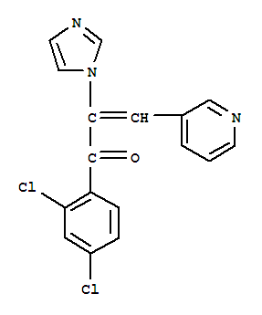 1-(2,4-二氯苯基)-2-(1H-咪唑-1-基)-3-(3-吡啶)-2-丙烯-1-酮結(jié)構(gòu)式_306316-54-1結(jié)構(gòu)式