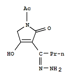 (9ci)-1-乙?；?3-(1-亞肼基丁基)-1,5-二氫-4-羥基-2H-吡咯-2-酮結(jié)構(gòu)式_306753-97-9結(jié)構(gòu)式