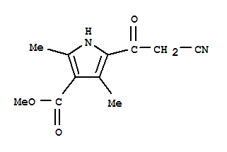 (9ci)-5-(氰基乙?；?-2,4-二甲基-1H-吡咯-3-羧酸甲酯結構式_307512-39-6結構式