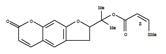 [Z,(-)]-3-(甲基硫代)丙酸 1-(2,3-二氫-7-氧代-7h-呋喃并[3,2-g][1]苯并吡喃-2-基)-1-甲基乙酯結構式_31002-17-2結構式