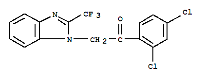 1-(2,4-二氯苯基)-2-[2-(三氟甲基)-1H-苯并咪唑-1-基]-乙酮結(jié)構(gòu)式_325854-71-5結(jié)構(gòu)式