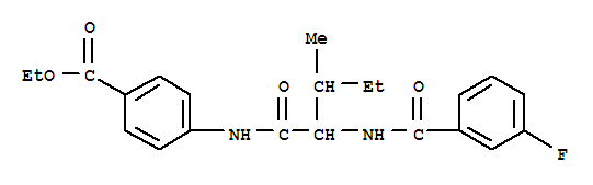 (9ci)-4-[[2-[(3-氟苯甲?；?氨基]-3-甲基-1-氧代戊基]氨基]-苯甲酸乙酯結(jié)構(gòu)式_334830-39-6結(jié)構(gòu)式