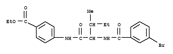 (9ci)-4-[[2-[(3-溴苯甲?；?氨基]-3-甲基-1-氧代戊基]氨基]-苯甲酸乙酯結(jié)構(gòu)式_334830-40-9結(jié)構(gòu)式