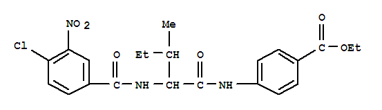 (9ci)-4-[[2-[(4-氯-3-硝基苯甲酰基)氨基]-3-甲基-1-氧代戊基]氨基]-苯甲酸乙酯結(jié)構(gòu)式_334830-43-2結(jié)構(gòu)式