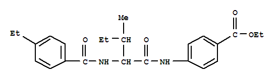 (9ci)-4-[[2-[(4-乙基苯甲?；?氨基]-3-甲基-1-氧代戊基]氨基]-苯甲酸乙酯結(jié)構(gòu)式_334830-49-8結(jié)構(gòu)式