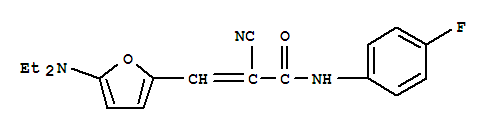 2-氰基-3-[5-(二乙基氨基)-2-呋喃]-n-(4-氟苯基)-2-丙酰胺結(jié)構(gòu)式_365980-92-3結(jié)構(gòu)式