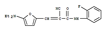 2-氰基-3-[5-(二乙基氨基)-2-呋喃]-n-(2-氟苯基)-2-丙酰胺結(jié)構(gòu)式_366459-05-4結(jié)構(gòu)式