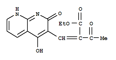 (9ci)-2-[(1,2-二氫-4-羥基-2-氧代-1,8-萘啶-3-基)亞甲基]-3-氧代-丁酸乙酯結構式_401938-64-5結構式