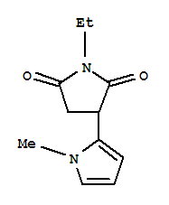 (9ci)-1-乙基-3-(1-甲基-1H-吡咯-2-基)-2,5-吡咯烷二酮結構式_402482-70-6結構式