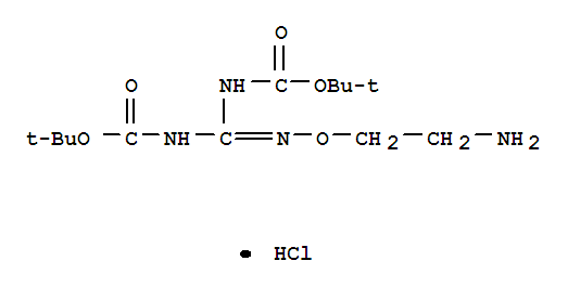 Aminoethoxy-di-boc-guanidine hydrochlorideStructure,409081-80-7Structure Aminoethoxy-di-boc-guanidine hydrochloride Structure,409081-80-7Structure