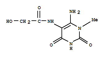 (9ci)-n-(6-氨基-1,2,3,4-四氫-1-甲基-2,4-二氧代-5-嘧啶)-2-羥基-乙酰胺結(jié)構(gòu)式_409108-82-3結(jié)構(gòu)式
