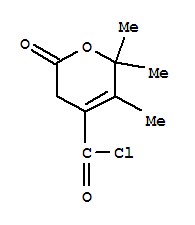 (9ci)-5,6-二氫-2,2,3-三甲基-6-氧代-2H-吡喃-4-羰酰氯結(jié)構(gòu)式_40945-50-4結(jié)構(gòu)式