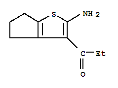 (9ci)-1-(2-氨基-5,6-二氫-4H-環(huán)戊并[b]噻吩-3-基)-1-丙酮結(jié)構(gòu)式_438532-24-2結(jié)構(gòu)式