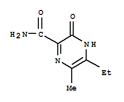 (9CI)-5-乙基-3,4-二氫-6-甲基-3-氧代-吡嗪羧酰胺結(jié)構(gòu)式_440124-21-0結(jié)構(gòu)式