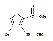 2-Thiophenecarboxylicacid,3-(formylamino)-4-methyl-,methylester(9ci)Structure,443762-03-6Structure 2-Thiophenecarboxylicacid,3-(formylamino)-4-methyl-,methylester(9ci) Structure,443762-03-6Structure