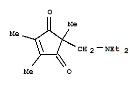 (9ci)-2-[(二乙基氨基)甲基]-2,4,5-三甲基-4-環(huán)戊烯-1,3-二酮結構式_444816-26-6結構式