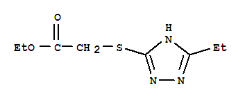 (9ci)-[(5-乙基-1H-1,2,4-噻唑-3-基)硫代]-乙酸乙酯結(jié)構(gòu)式_449747-35-7結(jié)構(gòu)式