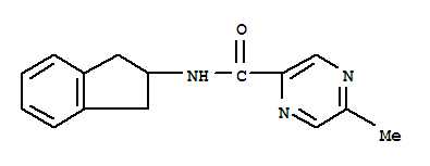 (9CI)-N-(2,3-二氫-1H-茚-2-基)-5-甲基-吡嗪羧酰胺結(jié)構(gòu)式_450350-42-2結(jié)構(gòu)式