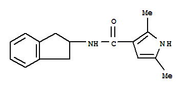 (9ci)-n-(2,3-二氫-1H-茚-2-基)-2,5-二甲基-1H-吡咯-3-羧酰胺結構式_450351-84-5結構式