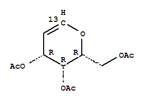 2,6-脫水-5-脫氧-D-阿拉伯糖-己-5-烯糖-6-13C 三乙酸酯結(jié)構(gòu)式_478518-74-0結(jié)構(gòu)式
