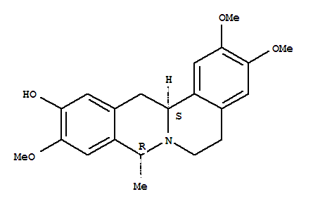 [8R,(-)]-5,8,13,13aα-四氫-2,3,10-三甲氧基-8α-甲基-6H-二苯并[a,g]喹嗪-11-醇結(jié)構(gòu)式_56974-41-5結(jié)構(gòu)式