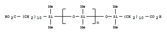Polydimethylsiloxane, carboxydecyldimethyl terminatedStructure,58130-04-4Structure Polydimethylsiloxane, carboxydecyldimethyl terminated Structure,58130-04-4Structure