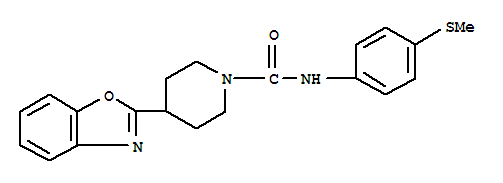 (9ci)-4-(2-苯并噁唑基)-n-[4-(甲基硫代)苯基]-1-哌啶羧酰胺結(jié)構(gòu)式_606081-84-9結(jié)構(gòu)式