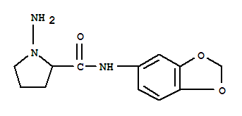 (9ci)-1-氨基-n-1,3-苯并二氧雜環(huán)戊烯-5-基-2-吡咯烷羧酰胺結構式_638207-57-5結構式