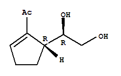 (9ci)-1-[(5r)-5-[(1r)-1,2-二羥基乙基]-1-環(huán)戊烯-1-基]-乙酮結(jié)構(gòu)式_639066-97-0結(jié)構(gòu)式