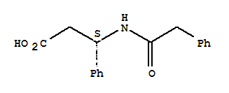 (S)-n-苯基乙?；?beta-苯丙氨酸結(jié)構(gòu)式_65414-83-7結(jié)構(gòu)式
