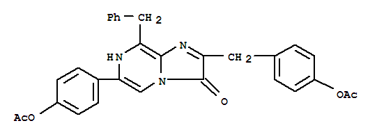 6-[4-(乙?；趸?苯基]-2-[[4-(乙?；趸?苯基]甲基]-8-(苯基甲基)-咪唑并[1,2-a]吡嗪-3(7h)-酮結(jié)構(gòu)式_65417-18-7結(jié)構(gòu)式