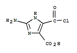 1H-imidazole-4-carboxylicacid,2-amino-5-(chlorocarbonyl)-(9ci)Structure,69579-54-0Structure 1H-imidazole-4-carboxylicacid,2-amino-5-(chlorocarbonyl)-(9ci) Structure,69579-54-0Structure