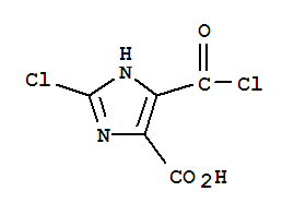 1H-imidazole-4-carboxylic acid, 2-chloro-5-(chlorocarbonyl)- (9ci)Structure,69579-59-5Structure 1H-imidazole-4-carboxylic acid, 2-chloro-5-(chlorocarbonyl)- (9ci) Structure,69579-59-5Structure