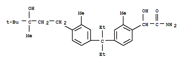  4-[1-乙基-1-[4-(3-羥基-3,4,4-三甲基戊基)-3-甲基苯基]丙基]--alpha--羥基-2-甲基-苯乙酰胺結構式_700826-42-2結構式