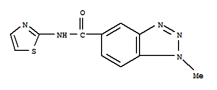 1H-benzotriazole-5-carboxamide,1-methyl-n-2-thiazolyl-(9ci)Structure,701222-18-6Structure 1H-benzotriazole-5-carboxamide,1-methyl-n-2-thiazolyl-(9ci) Structure,701222-18-6Structure