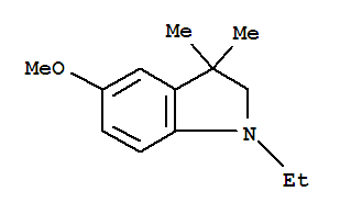 1H-indole,1-ethyl-2,3-dihydro-5-methoxy-3,3-dimethyl-(9ci)Structure,703398-93-0Structure 1H-indole,1-ethyl-2,3-dihydro-5-methoxy-3,3-dimethyl-(9ci) Structure,703398-93-0Structure