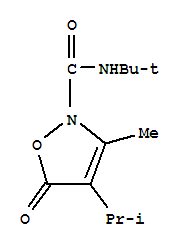 n-(1,1-二甲基乙基)-3-甲基-4-(1-甲基乙基)-5-氧代-2(5H)-異噁唑羧酰胺結構式_706803-54-5結構式